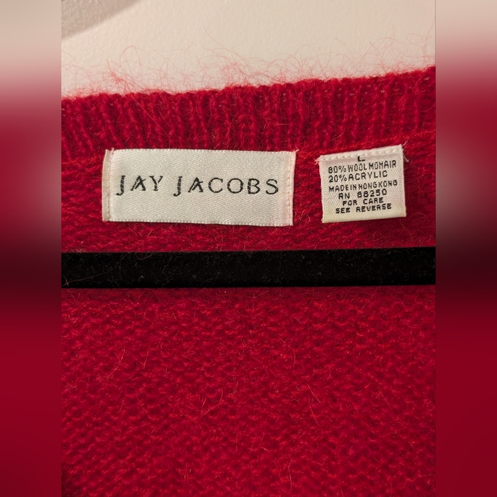 Vintage Jay Jacobs Mohair Wool Blend Cropped Cardigan - Picture 5 of 11
